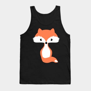 Cute fox in coral Tank Top